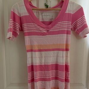 Pink Striped Women's Top